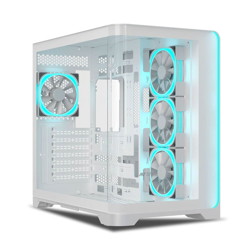 ANT ESPORTS CRYSTAL ARC ARGB WHITE ATX MID TOWER CASE - SWIFT PERIPHERALS1093189