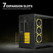 Ant Esports Crystal ARC Gaming Mid Tower Case - Black - SWIFT PERIPHERALSCRYSTAL-ARC-BLACK