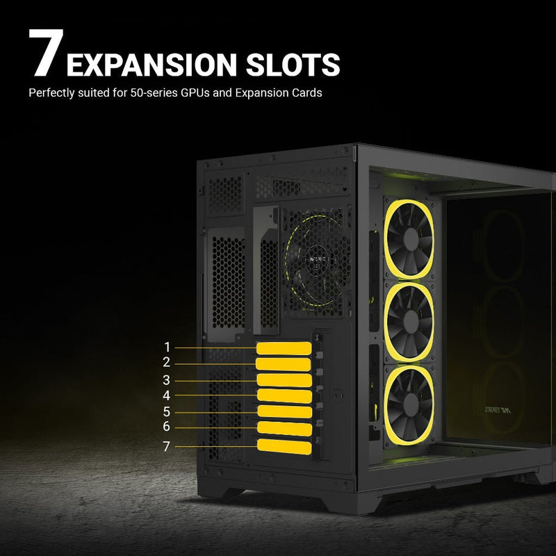 Ant Esports Crystal ARC Gaming Mid Tower Case - Black - SWIFT PERIPHERALSCRYSTAL-ARC-BLACK