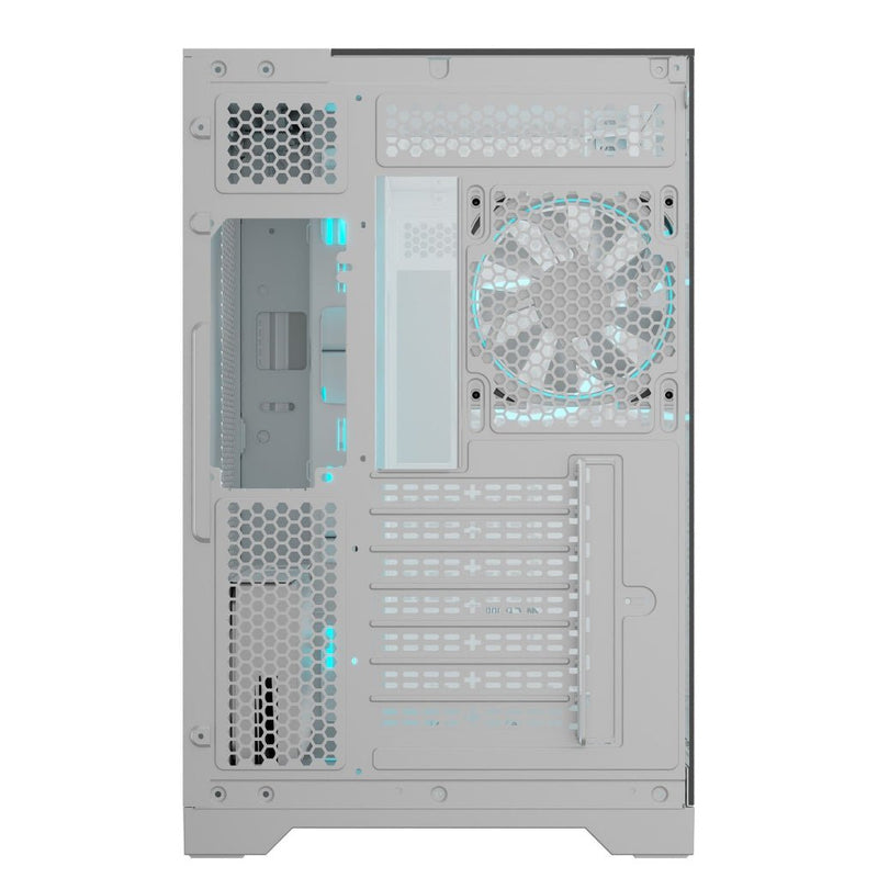 Ant Esports Crystal Mirror Gaming Mid Tower Case - White - SWIFT PERIPHERALSAESP0357