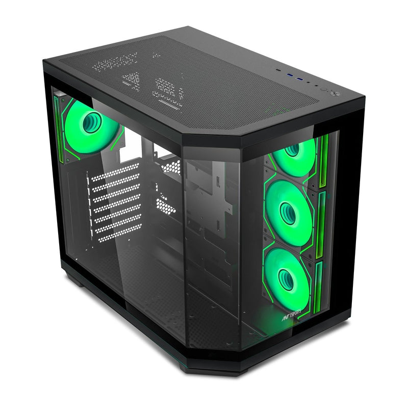 ANT ESPORTS CRYSTAL X11 ARGB (ATX) MID TOWER CABINET BLACK - SWIFT PERIPHERALS1091087