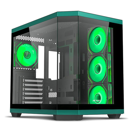ANT ESPORTS CRYSTAL X11 MID - TOWER ATX CABINET GREEN - SWIFT PERIPHERALS1088698