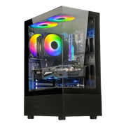 ANT ESPORTS CRYSTAL X2 MID - TOWER ATX CABINET BLACK - SWIFT PERIPHERALS1088700