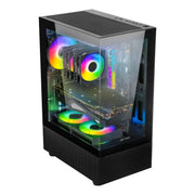 ANT ESPORTS CRYSTAL X2 MID - TOWER ATX CABINET BLACK - SWIFT PERIPHERALS1088700