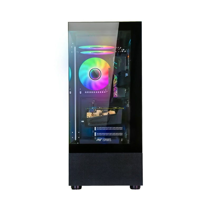 ANT ESPORTS CRYSTAL X2 MID - TOWER ATX CABINET BLACK - SWIFT PERIPHERALS1088700