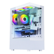 ANT ESPORTS CRYSTAL X2 MID - TOWER ATX CABINET WHITE - SWIFT PERIPHERALS1088702