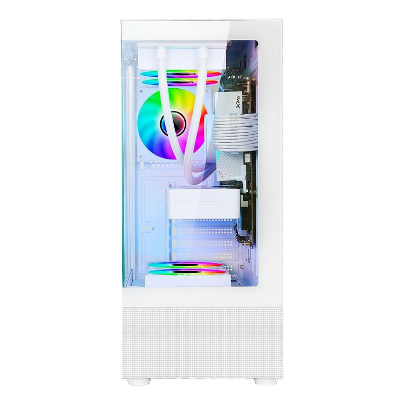 ANT ESPORTS CRYSTAL X2 MID - TOWER ATX CABINET WHITE - SWIFT PERIPHERALS1088702