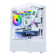 ANT ESPORTS CRYSTAL X2 MID - TOWER ATX CABINET WHITE - SWIFT PERIPHERALS1088702
