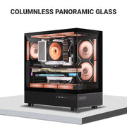 ANT ESPORTS CRYSTAL X6 ATX CABINET BLACK - SWIFT PERIPHERALS1090604