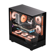 ANT ESPORTS CRYSTAL X6 ATX CABINET BLACK - SWIFT PERIPHERALS1090604