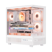 ANT ESPORTS CRYSTAL X6 ATX CABINET WHITE - SWIFT PERIPHERALS1090597