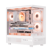 ANT ESPORTS CRYSTAL X6 ATX CABINET WHITE - SWIFT PERIPHERALS1090597