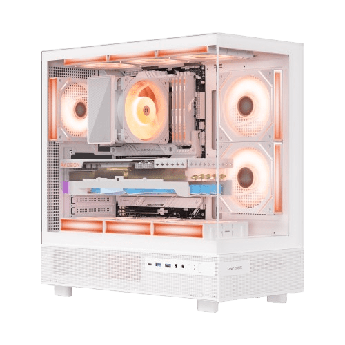 ANT ESPORTS CRYSTAL X6 ATX CABINET WHITE - SWIFT PERIPHERALS1090597
