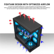 ANT Esports Crystal X7 ARGB ATX with Type - C Gaming Mid Tower Case - SWIFT PERIPHERALSAESP0322