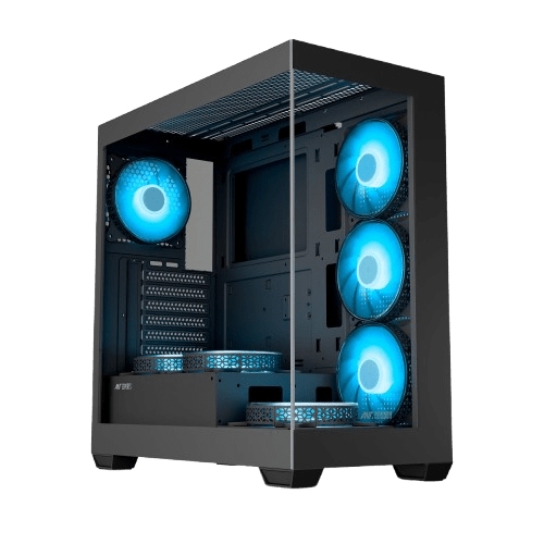ANT ESPORTS CRYSTAL X7 ATX CABINET BLACK - SWIFT PERIPHERALS1092265