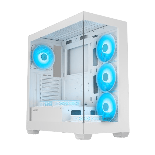 ANT ESPORTS CRYSTAL X7 ATX CABINET WHITE - SWIFT PERIPHERALS1092266