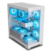 ANT ESPORTS CRYSTAL X7 ATX CABINET WHITE - SWIFT PERIPHERALS1092266