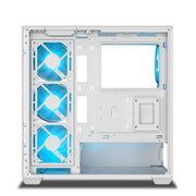 ANT ESPORTS CRYSTAL X7 ATX CABINET WHITE - SWIFT PERIPHERALS1092266