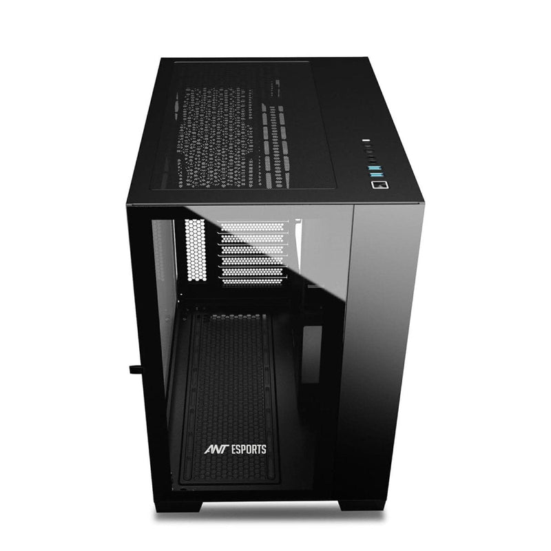 ANT ESPORTS CRYSTAL XL MID - TOWER ATX CABINET BLACK - SWIFT PERIPHERALS1088699