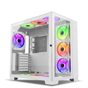 ANT ESPORTS CRYSTAL XL MID - TOWER ATX CABINET WHITE - SWIFT PERIPHERALS1088703