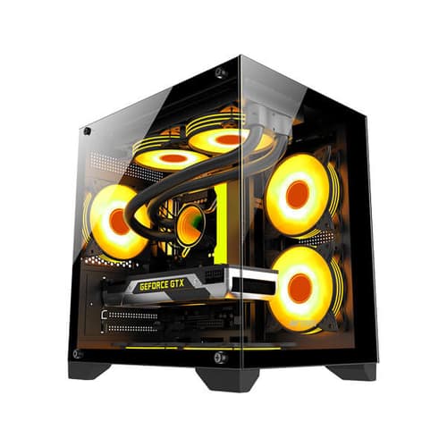 Ant Esports Crystal Z2 ARGB Mid Tower Gaming Cabinet - Black - SWIFT PERIPHERALS1092101