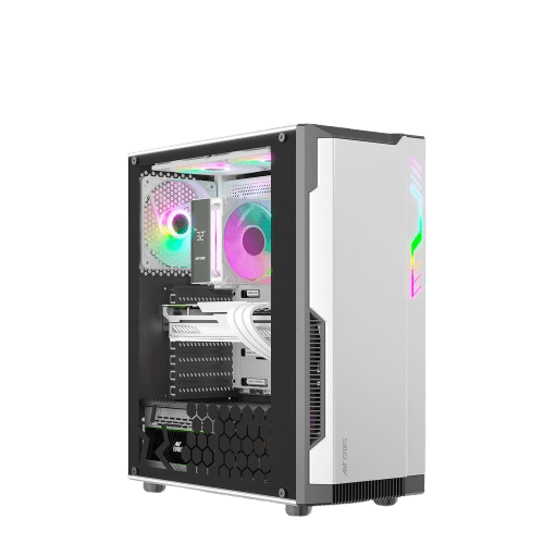ANT ESPORTS ECLIPSE MID TOWER (ATX/M - ATX/M - ITX) WHITE - GREY CABINET 3X120MM FANS - SWIFT PERIPHERALSAESP0367