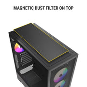 ANT ESPORTS EVO 360 MID TOWER (ATX/M - ATX/M - ITX) BLACK CABINET 3X120MM FANS - SWIFT PERIPHERALSAESP0365