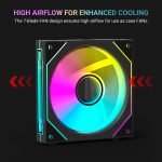 ANT ESPORTS FAN STACKERFLOW KIT 120MM 3 - IN - 1 CASE FAN KIT ARGB (BLACK) - SWIFT PERIPHERALSAESP0337