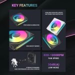 ANT ESPORTS FAN STACKERFLOW KIT 120MM 3 - IN - 1 CASE FAN KIT ARGB (BLACK) - SWIFT PERIPHERALSAESP0337