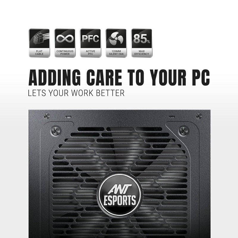 ANT ESPORTS FG650 V2 80 PLUS GOLD CERTIFIED MODULAR GAMING POWER SUPPLY - SWIFT PERIPHERALS1094098