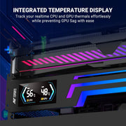 ANT ESPORTS GCB200 DIGITAL ADDRESSABLE RGB GRAPHICS CARD HOLDER (BLACK) - SWIFT PERIPHERALS1091932