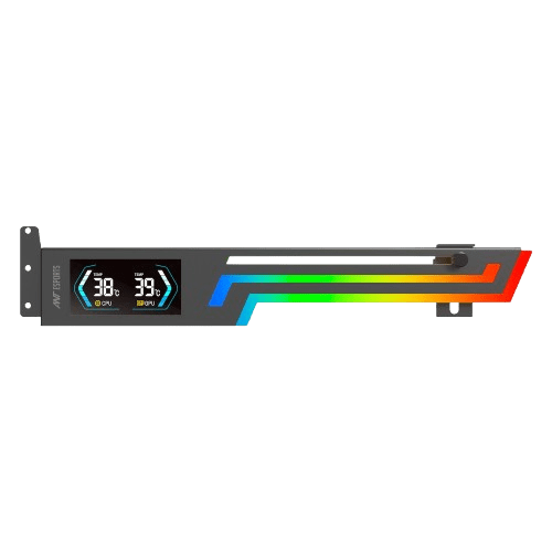 ANT ESPORTS GCB200 DIGITAL ADDRESSABLE RGB GRAPHICS CARD HOLDER (BLACK) - SWIFT PERIPHERALS1091932