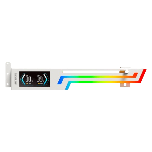 ANT ESPORTS GCB200 DIGITAL ADDRESSABLE RGB GRAPHICS CARD HOLDER (WHITE) - SWIFT PERIPHERALS1091933