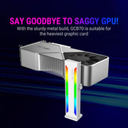 ANT ESPORTS GCB70 ADDRESSABLE RGB GRAPHICS CARD GPU HOLDER WHITE - SWIFT PERIPHERALS1091931