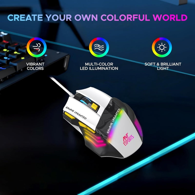 ANT ESPORTS GM100 BLACK GAMING MOUSE - SWIFT PERIPHERALS101358
