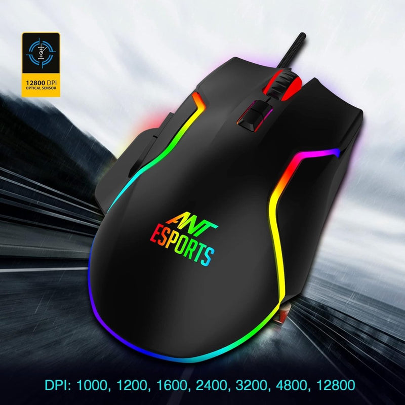 ANT ESPORTS GM320 RGB WIRED GAMING MOUSE - SWIFT PERIPHERALS1091814