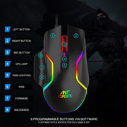 ANT ESPORTS GM320 RGB WIRED GAMING MOUSE - SWIFT PERIPHERALS1091814