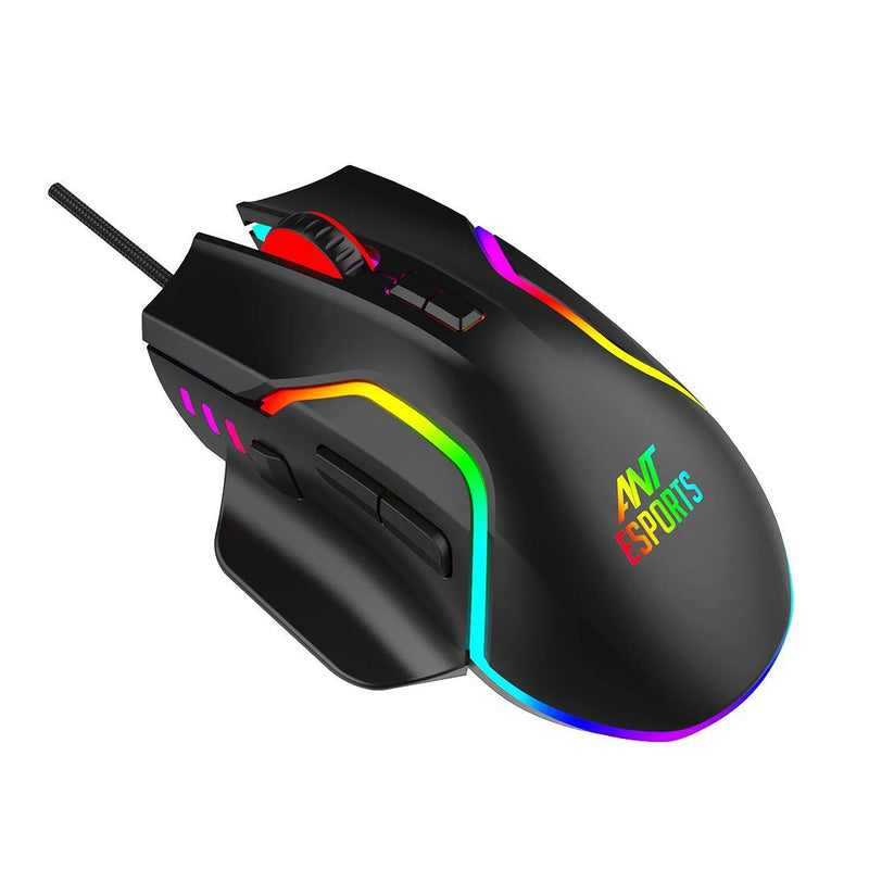 ANT ESPORTS GM320 RGB WIRED OPTICAL GAMING MOUSE - BLACK - SWIFT PERIPHERALSAESP0120