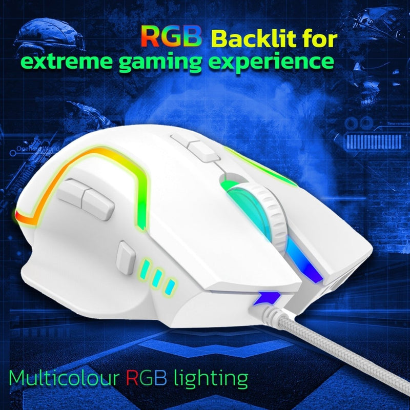 ANT ESPORTS GM320 RGB WIRED OPTICAL GAMING MOUSE - WHITE - SWIFT PERIPHERALS1093525