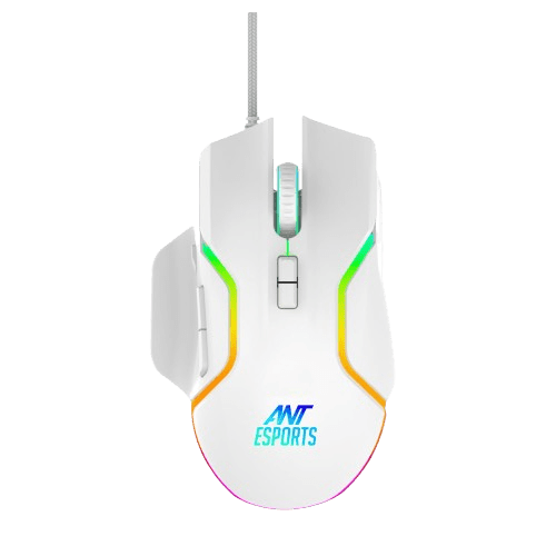 ANT ESPORTS GM320 RGB WIRED OPTICAL GAMING MOUSE - WHITE - SWIFT PERIPHERALS1093525