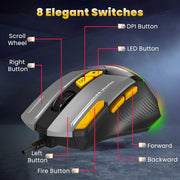 ANT ESPORTS GM333 WIRED OPTICAL ERGONOMIC DESIGN GAMING MOUSE BLACK/YELLOW/WHITE - SWIFT PERIPHERALSAEPP0240