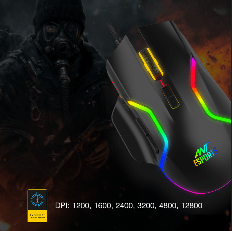 ANT ESPORTS GM340 WIRED GAMING MOUSE - SWIFT PERIPHERALS1094045