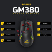 ANT ESPORTS GM380 GAMING MOUSE - SWIFT PERIPHERALSAEPP0151