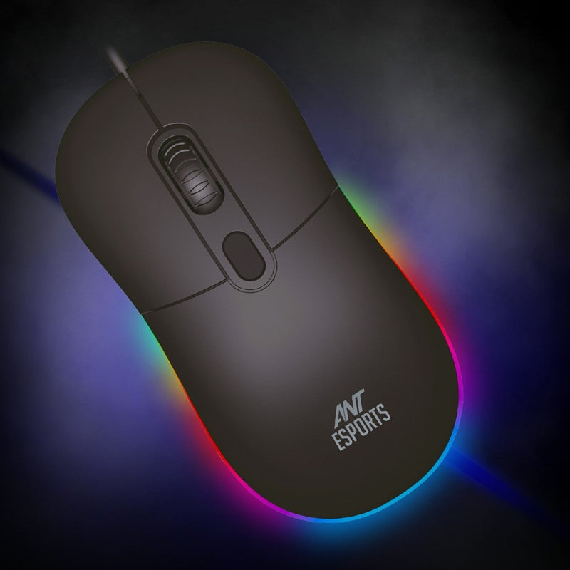 ANT ESPORTS GM40 OPTICAL RGB WIRED GAMING MOUSE - BLACK - SWIFT PERIPHERALSAEPP0043