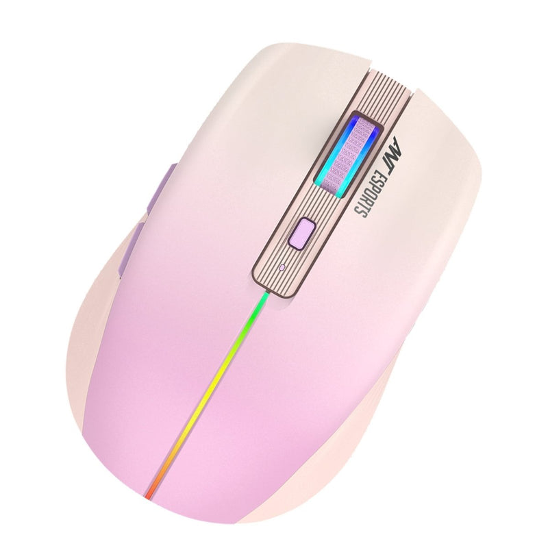 ANT ESPORTS GM400W RGB WIRELESS GAMING MOUSE - LIGHT PINK, ROSE - SWIFT PERIPHERALSAEPP0045