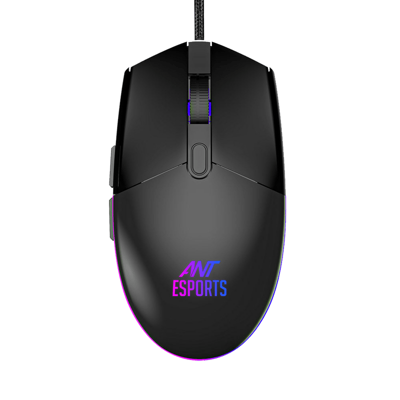 ANT ESPORTS GM60 WIRED OPTICAL GAMING MOUSE - BLACK - SWIFT PERIPHERALSAEPP0015