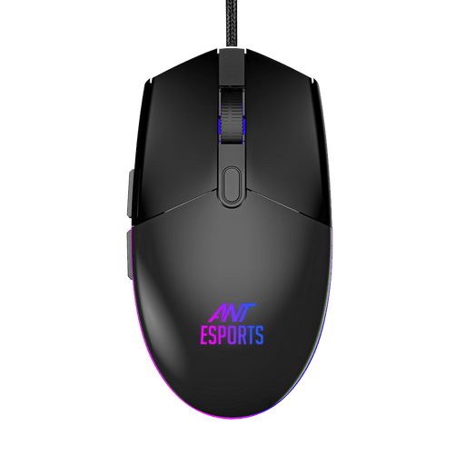 ANT ESPORTS GM60 WIRED OPTICAL GAMING MOUSE - BLACK - SWIFT PERIPHERALSAEPP0015