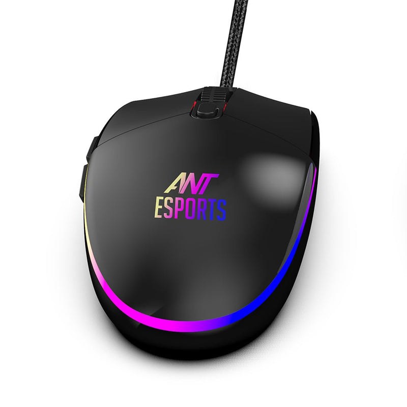 ANT ESPORTS GM60 WIRED OPTICAL GAMING MOUSE - BLACK - SWIFT PERIPHERALSAEPP0015
