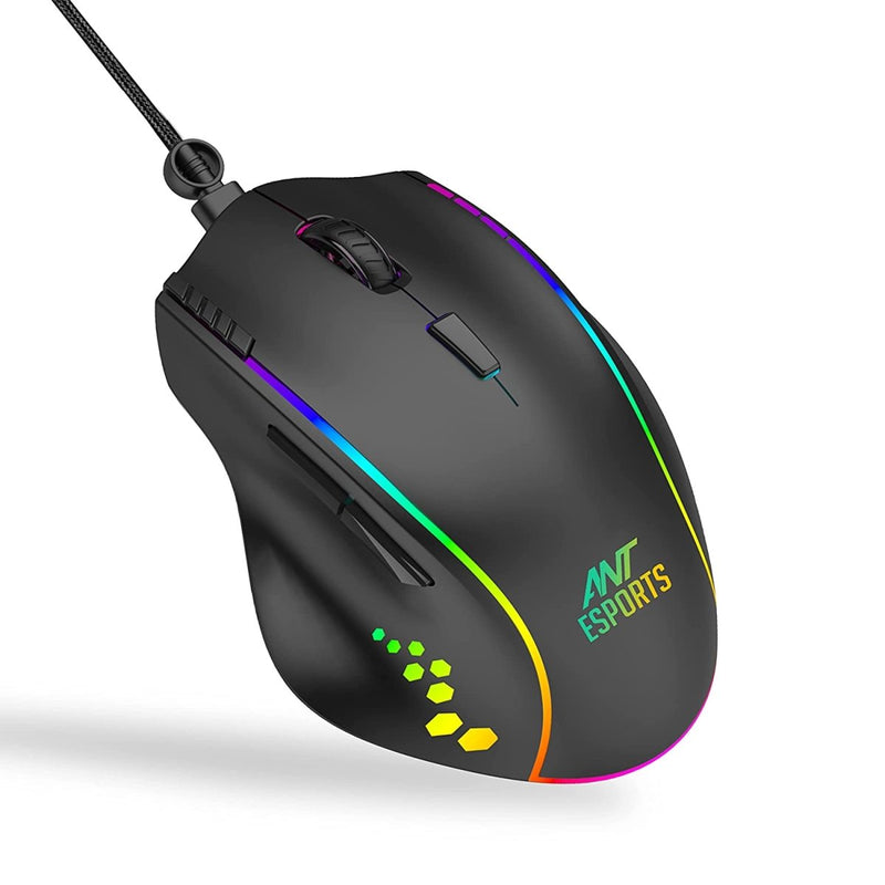 ANT ESPORTS GM600 WIRED OPTICAL GAMING MOUSE (BLACK) - SWIFT PERIPHERALSAEPP0021