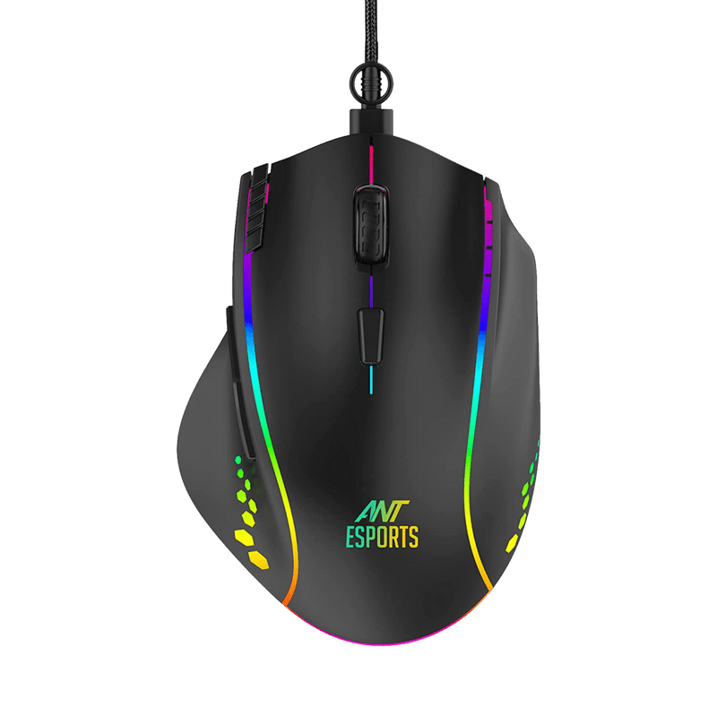 ANT ESPORTS GM600 WIRED OPTICAL GAMING MOUSE (BLACK) - SWIFT PERIPHERALSAEPP0021